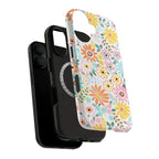 Luxury Colorful Retro Floral iPhone Case | MagSafe Compatible
