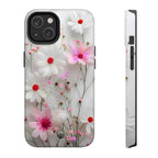 Pink White Daisy Floral iPhone Case | MagSafe Compatible