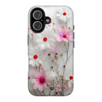 Pink White Daisy Floral iPhone Case | MagSafe Compatible