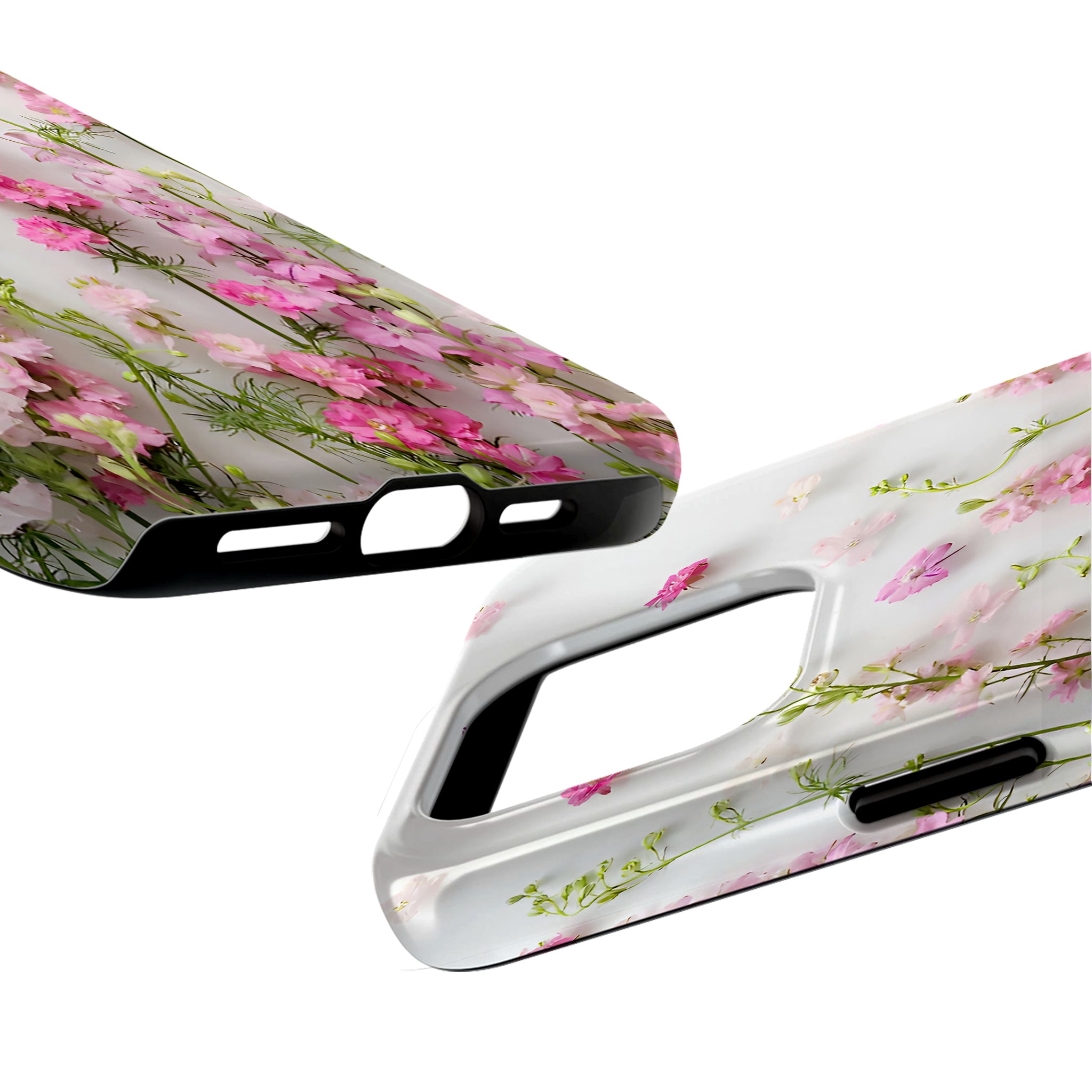 Pink Larkspur Floral iPhone Case | MagSafe Compatible