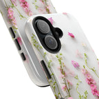 Pink Larkspur Floral iPhone Case | MagSafe Compatible