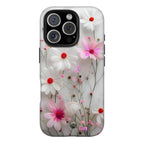 Pink White Daisy Floral iPhone Case | MagSafe Compatible