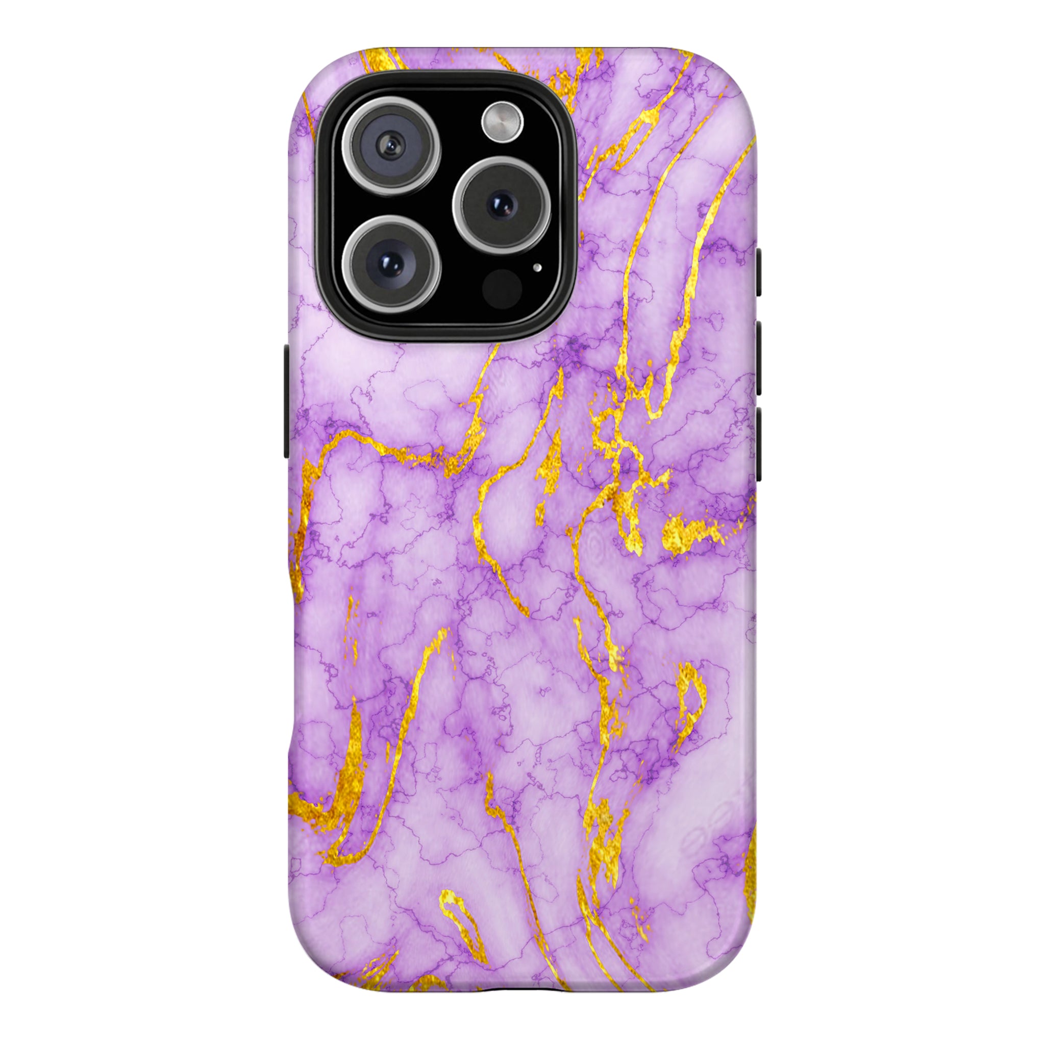 Luxury Lavender Purple Gold Foil Marble iPhone Case | MagSafe Compatible