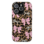 Leopard Print Bow iPhone Case | MagSafe Compatible