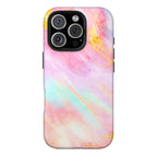 Luxury Rainbow Pink Gold Marble iPhone Case | MagSafe Compatible