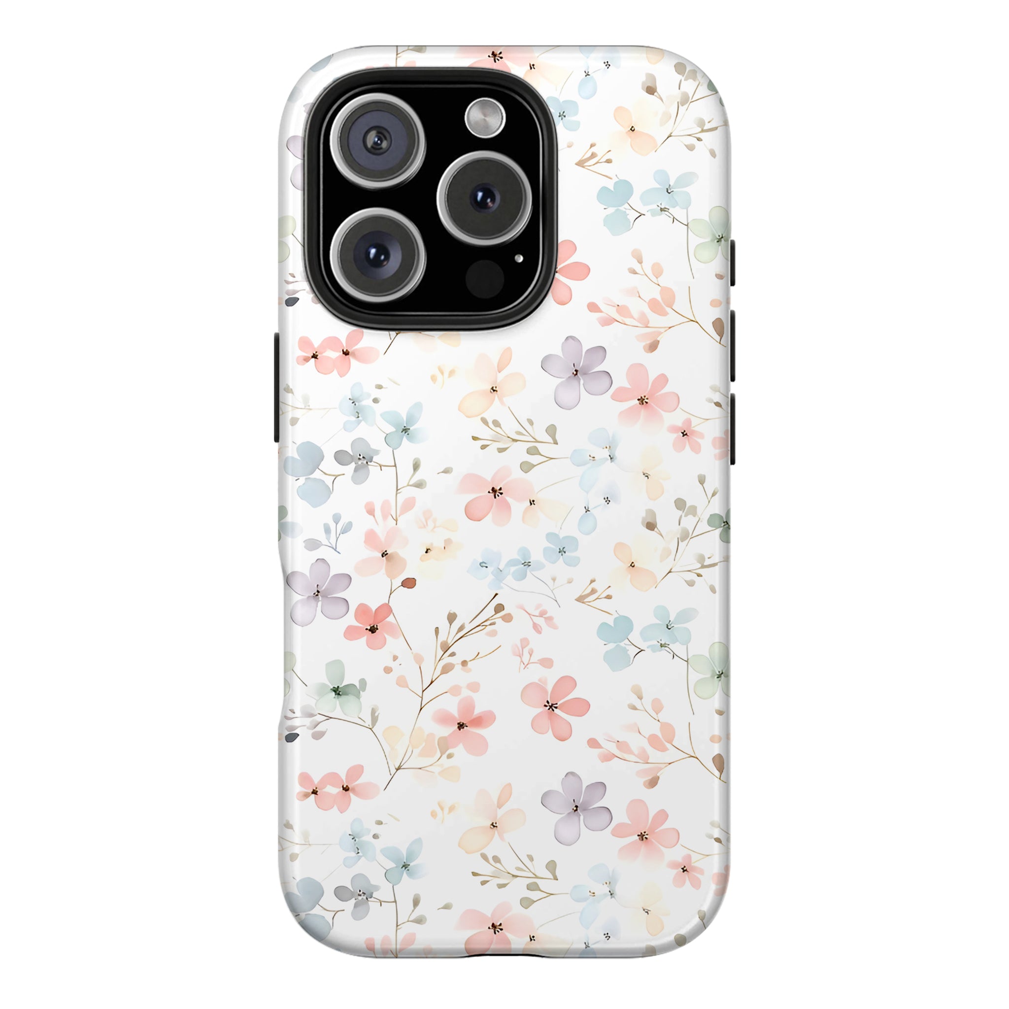 Luxury Pastel Ditsy Floral iPhone Case | MagSafe Compatible