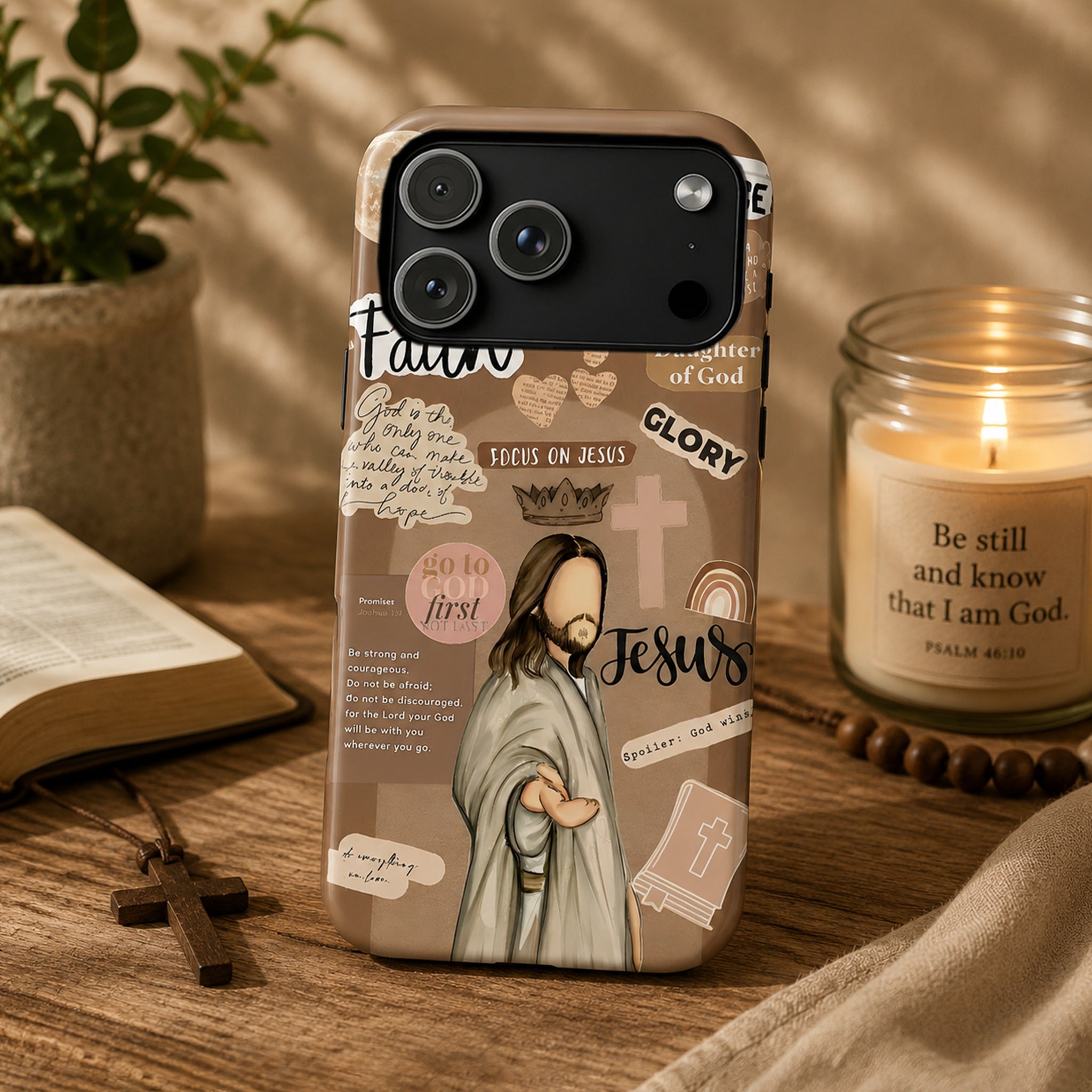 Jesus Faith Collage Art iPhone Case | MagSafe Compatible