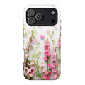 Pink Larkspur Floral iPhone Case | MagSafe Compatible