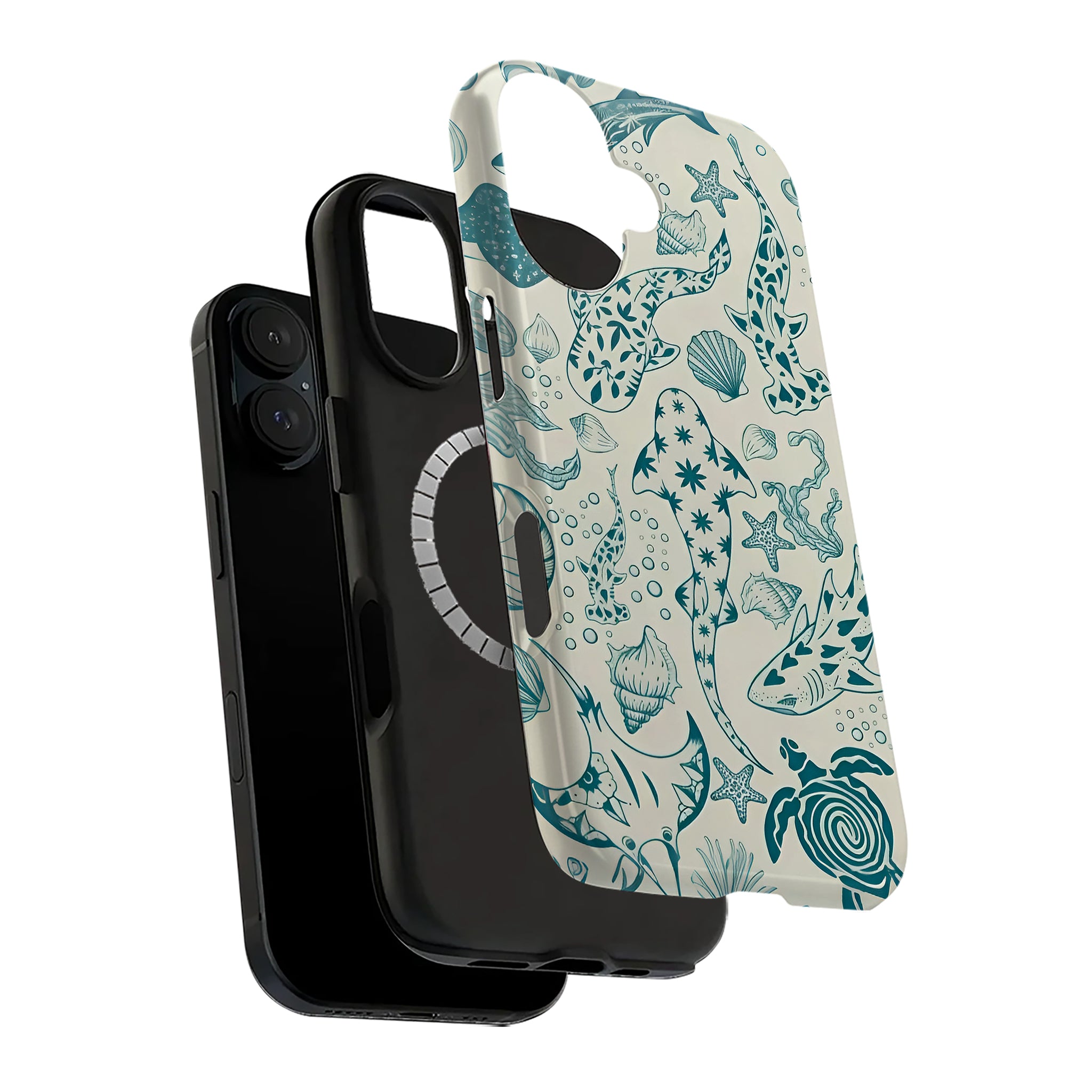 Vintage Ocean Marine Creature Art iPhone Case | MagSafe Compatible