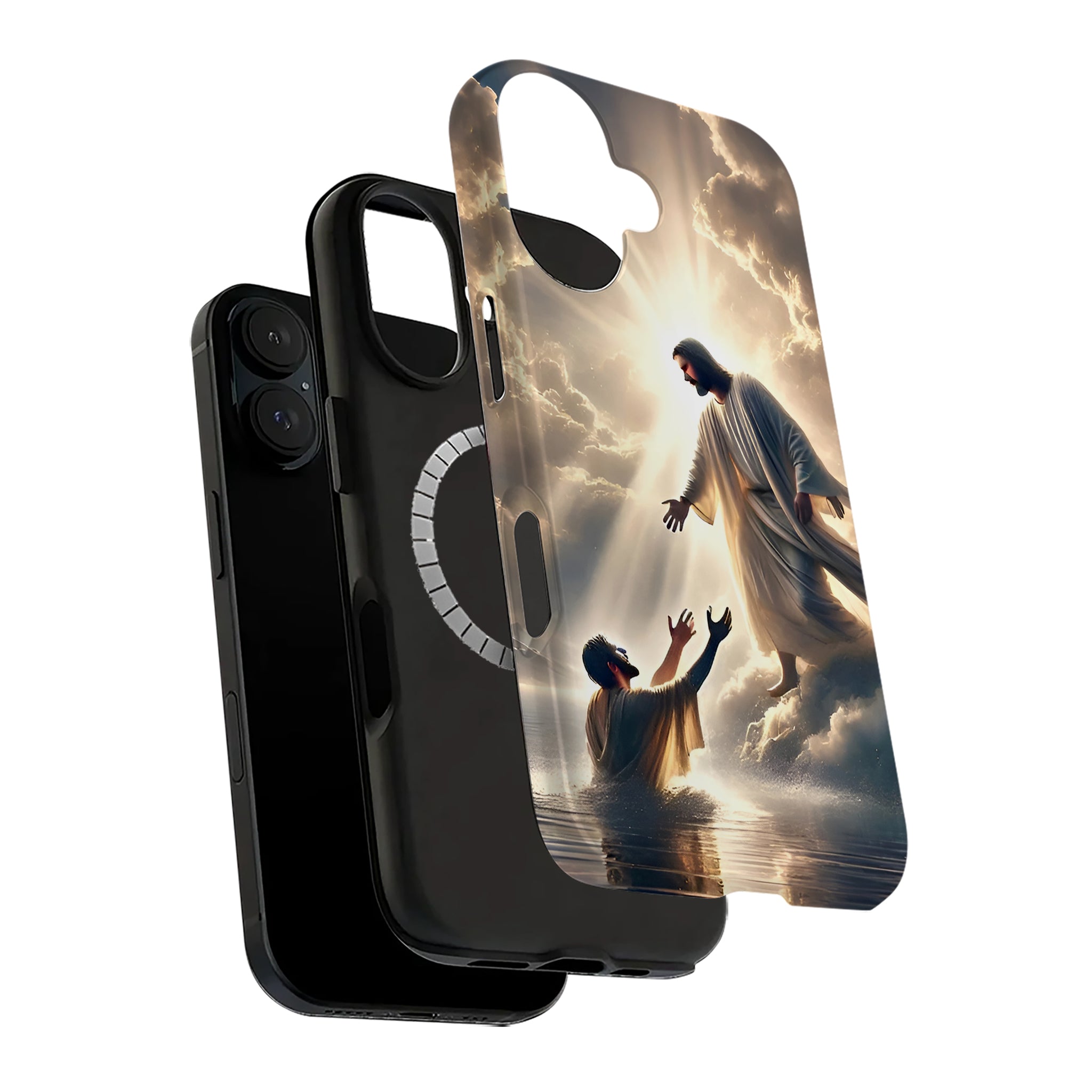 Jesus Rescue Art iPhone Case | MagSafe Compatible