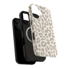 Beige Leopard Art iPhone Case | MagSafe Compatible