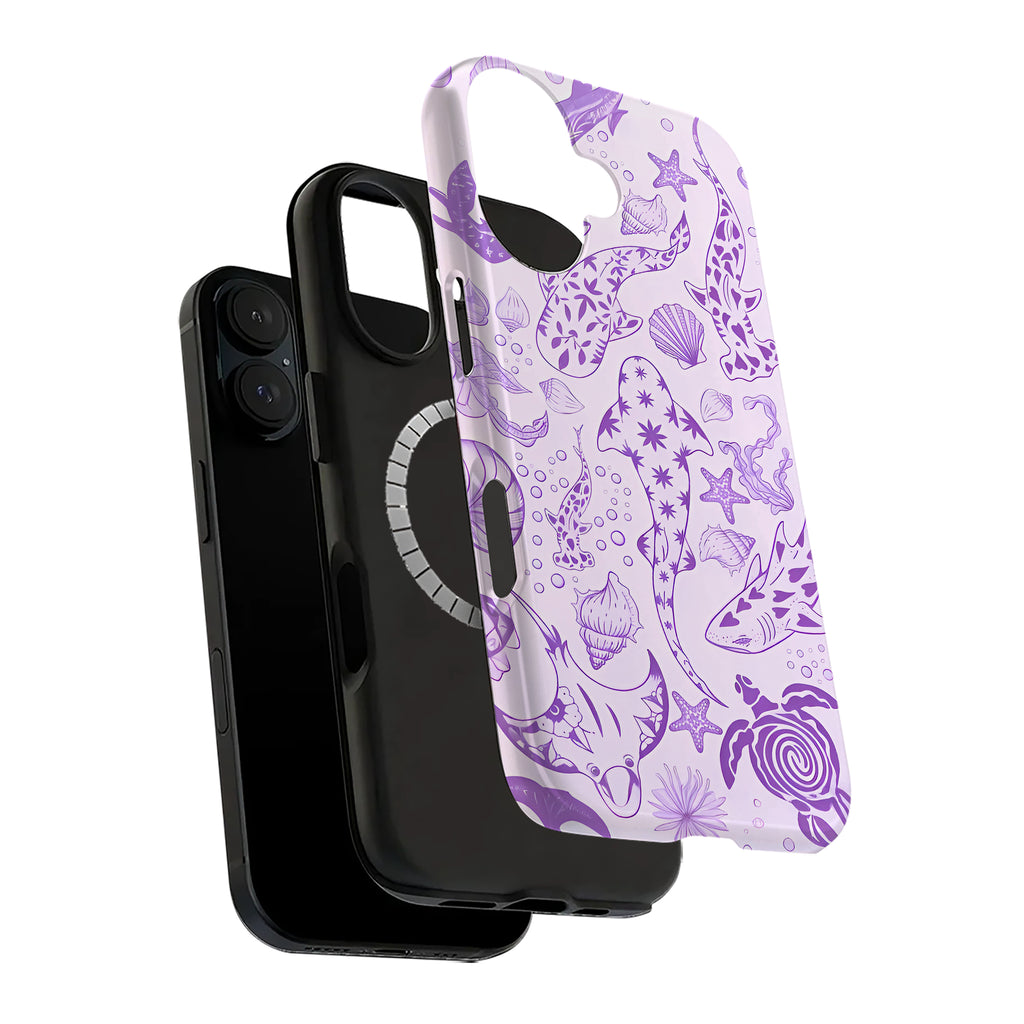 Purple Sea Creature Art iPhone Case | MagSafe Compatible