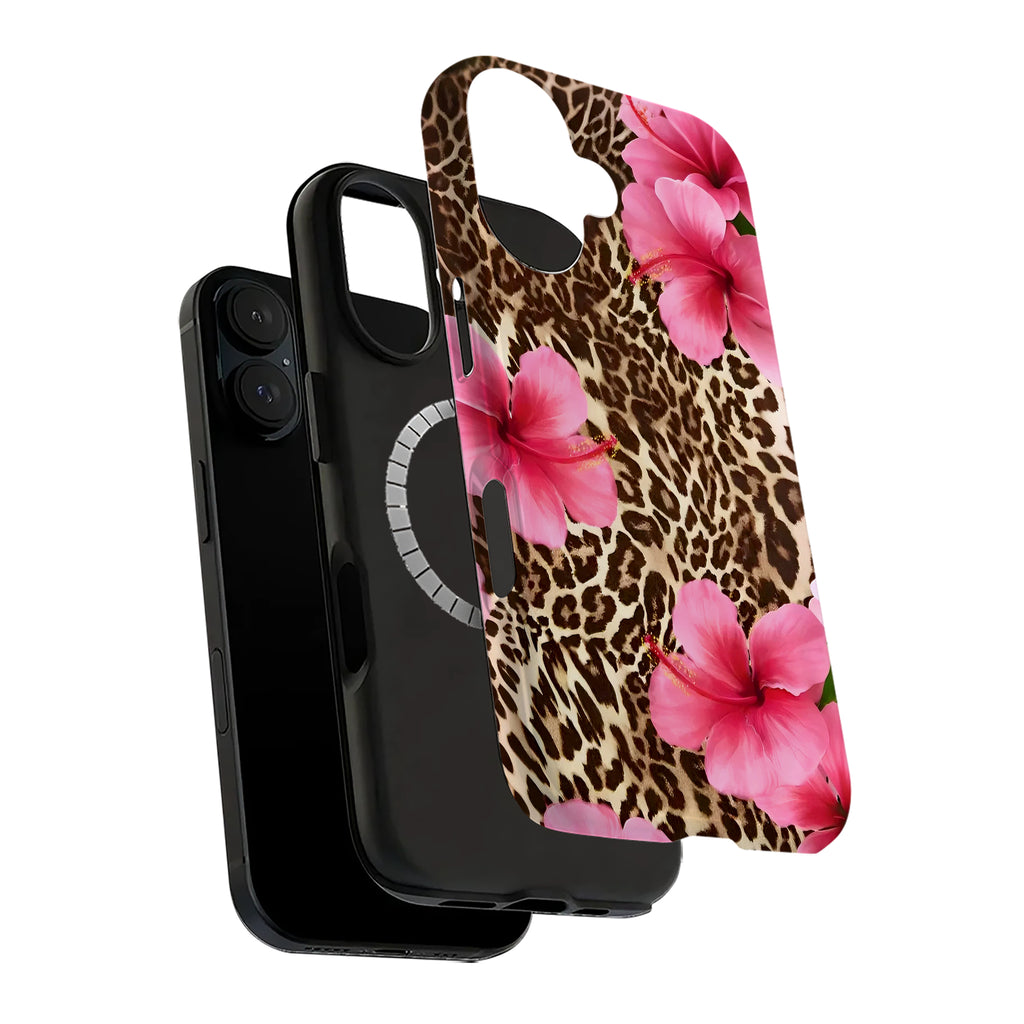 Leopard Hibiscus Art iPhone Case | MagSafe Compatible