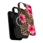 Leopard Hibiscus Art iPhone Case | MagSafe Compatible