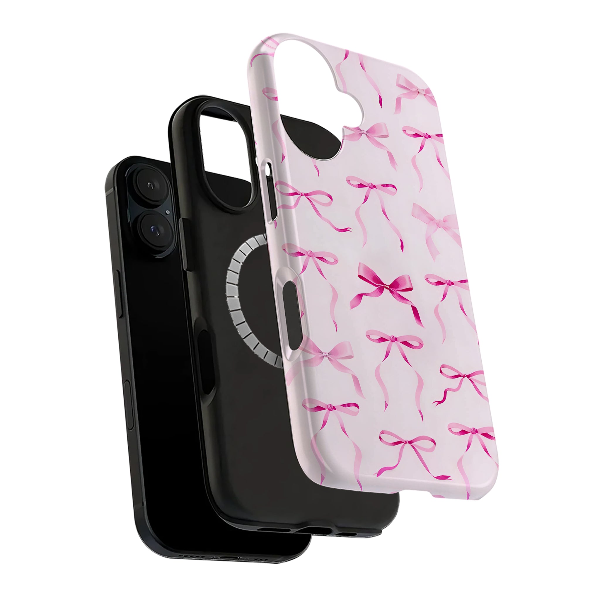 Pink Bow Art iPhone Case | MagSafe Compatible