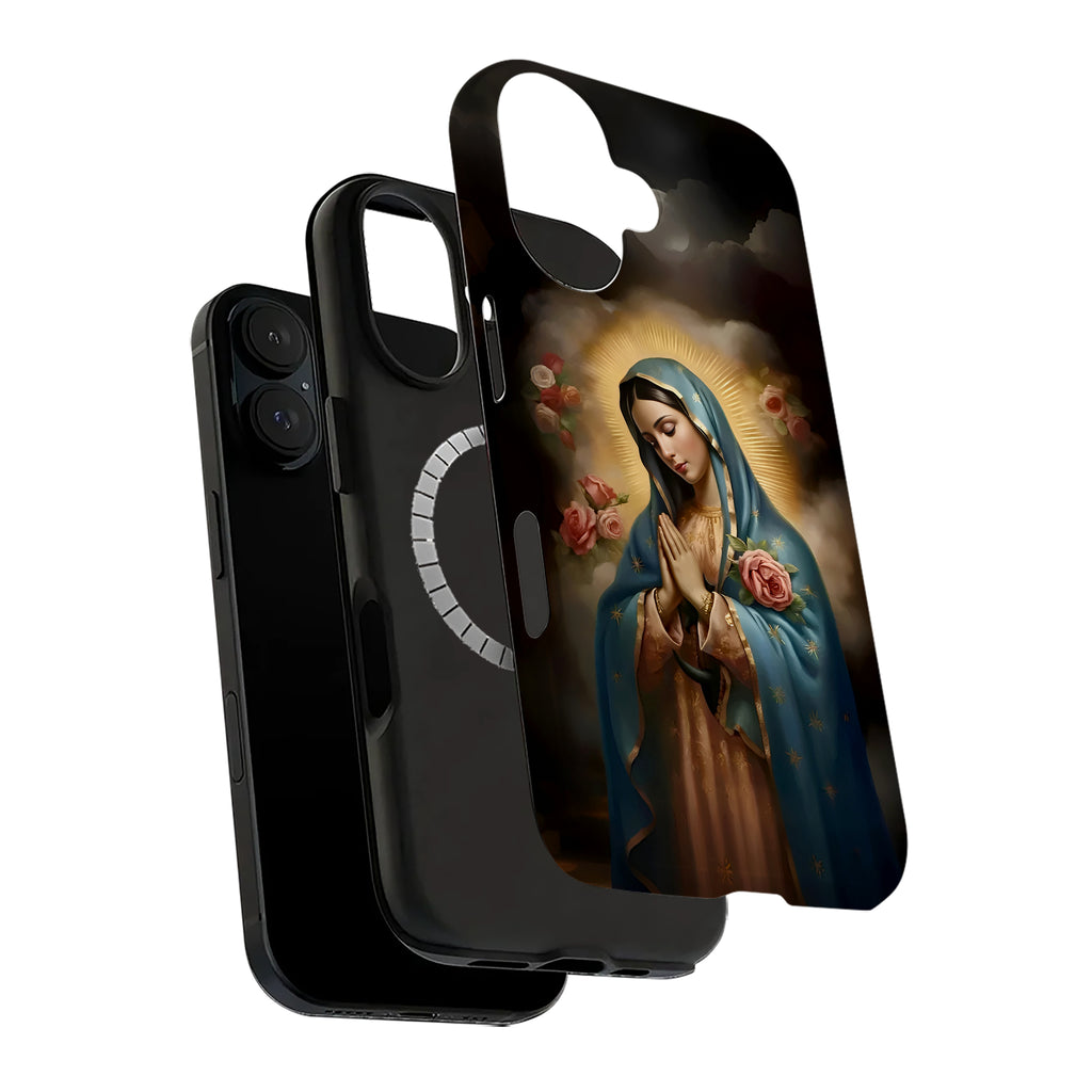 Vintage Oil Virgin Mary Art iPhone Case | MagSafe Compatible