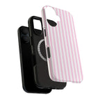 Pink Stripe Art iPhone Case | MagSafe Compatible