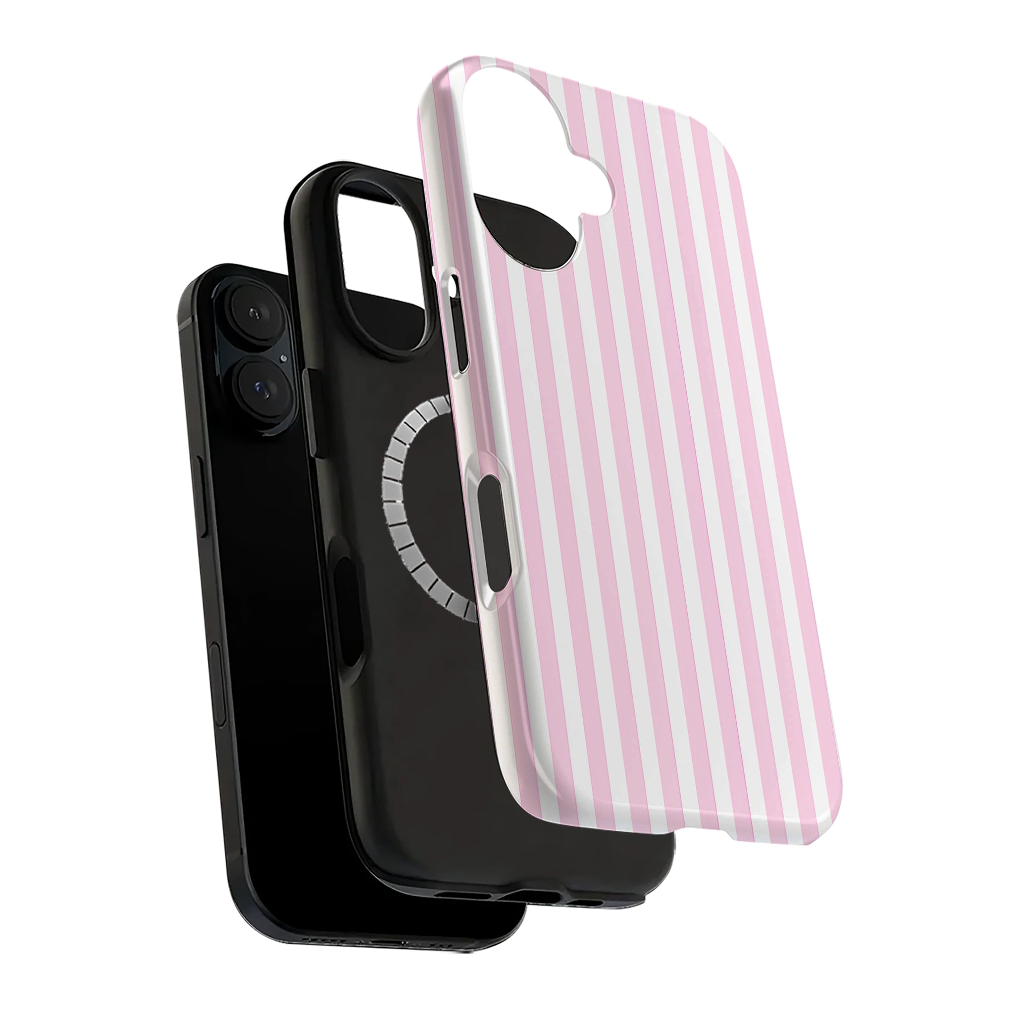 Pink Stripe Art iPhone Case | MagSafe Compatible