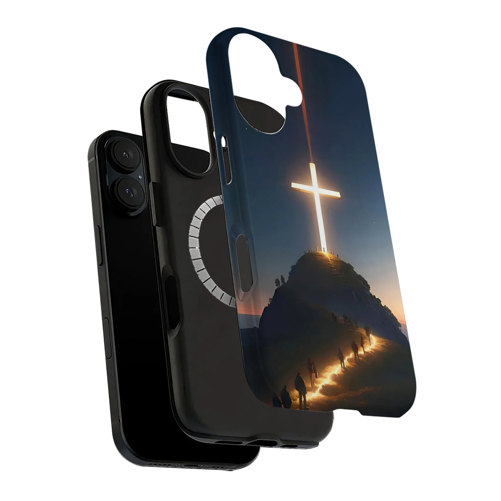 Mountain Cross Art iPhone Case | MagSafe Compatible