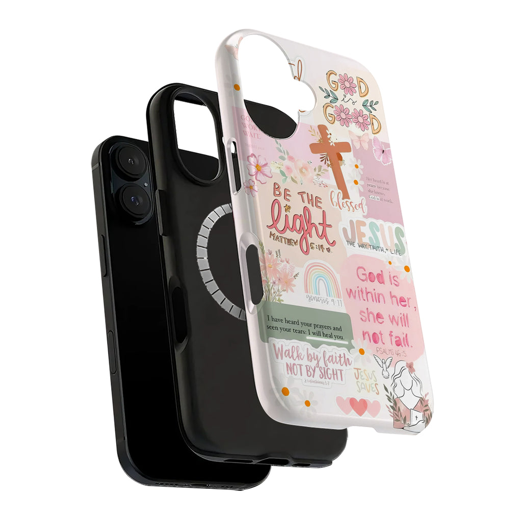 Bible Verse Collage Art iPhone Case | MagSafe Compatible