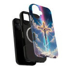 Jesus Crucifix Glowing Cross Art iPhone Case | MagSafe Compatible