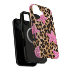 Leopard Glitter Star Art iPhone Case | MagSafe Compatible