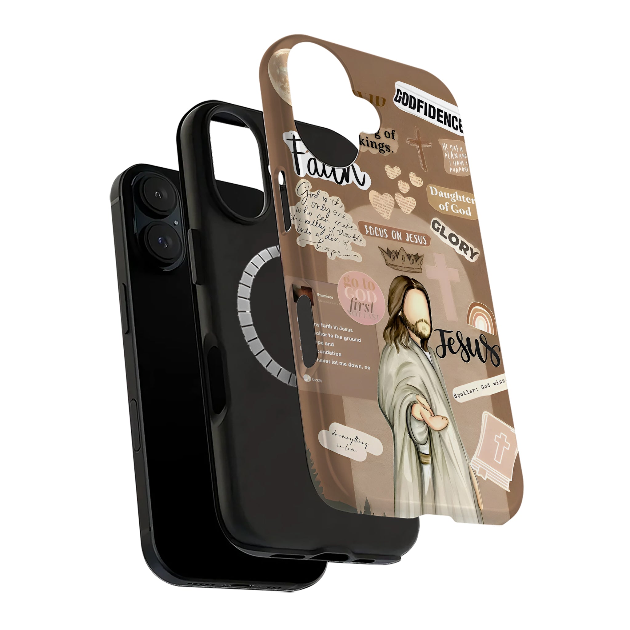 Jesus Faith Collage Art iPhone Case | MagSafe Compatible