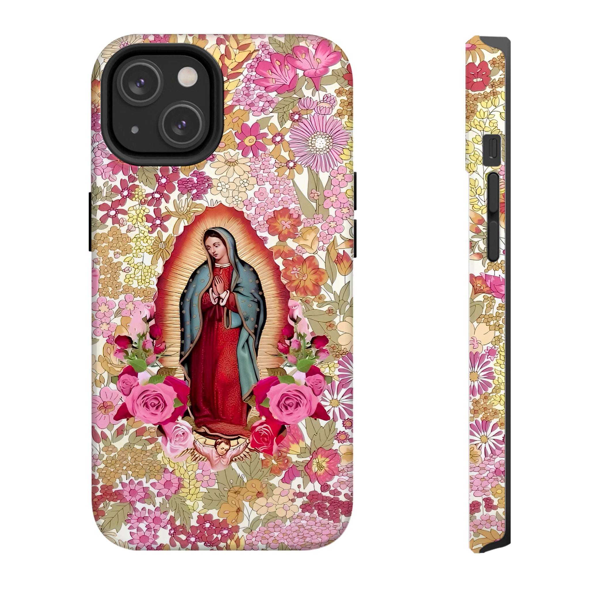 Our Lady of Guadalupe Floral Art iPhone Case | MagSafe Compatible