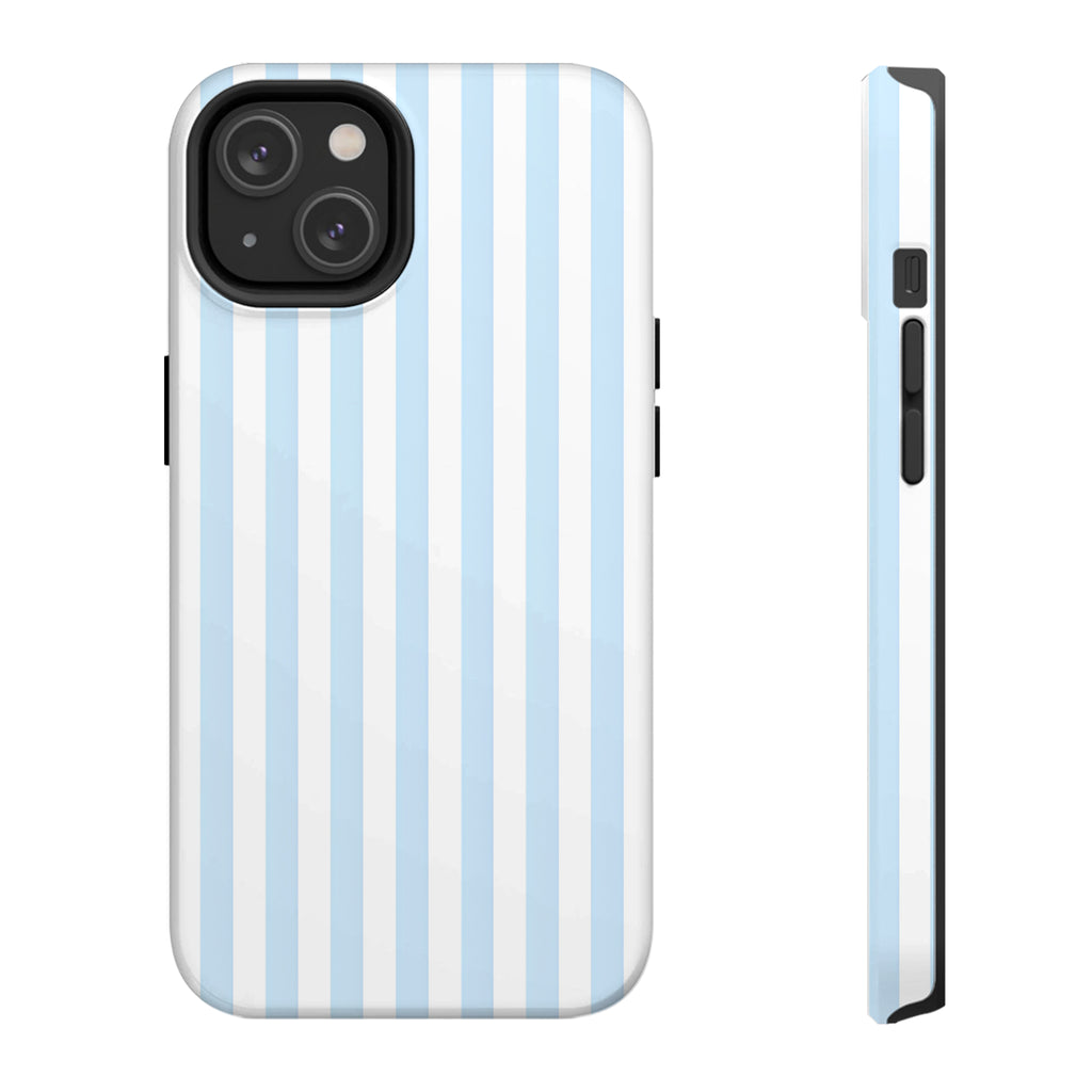 Light Blue Stripe Art iPhone Case | MagSafe Compatible