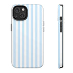 Light Blue Stripe Art iPhone Case | MagSafe Compatible
