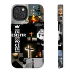 Cross Collage Art iPhone Case | MagSafe Compatible