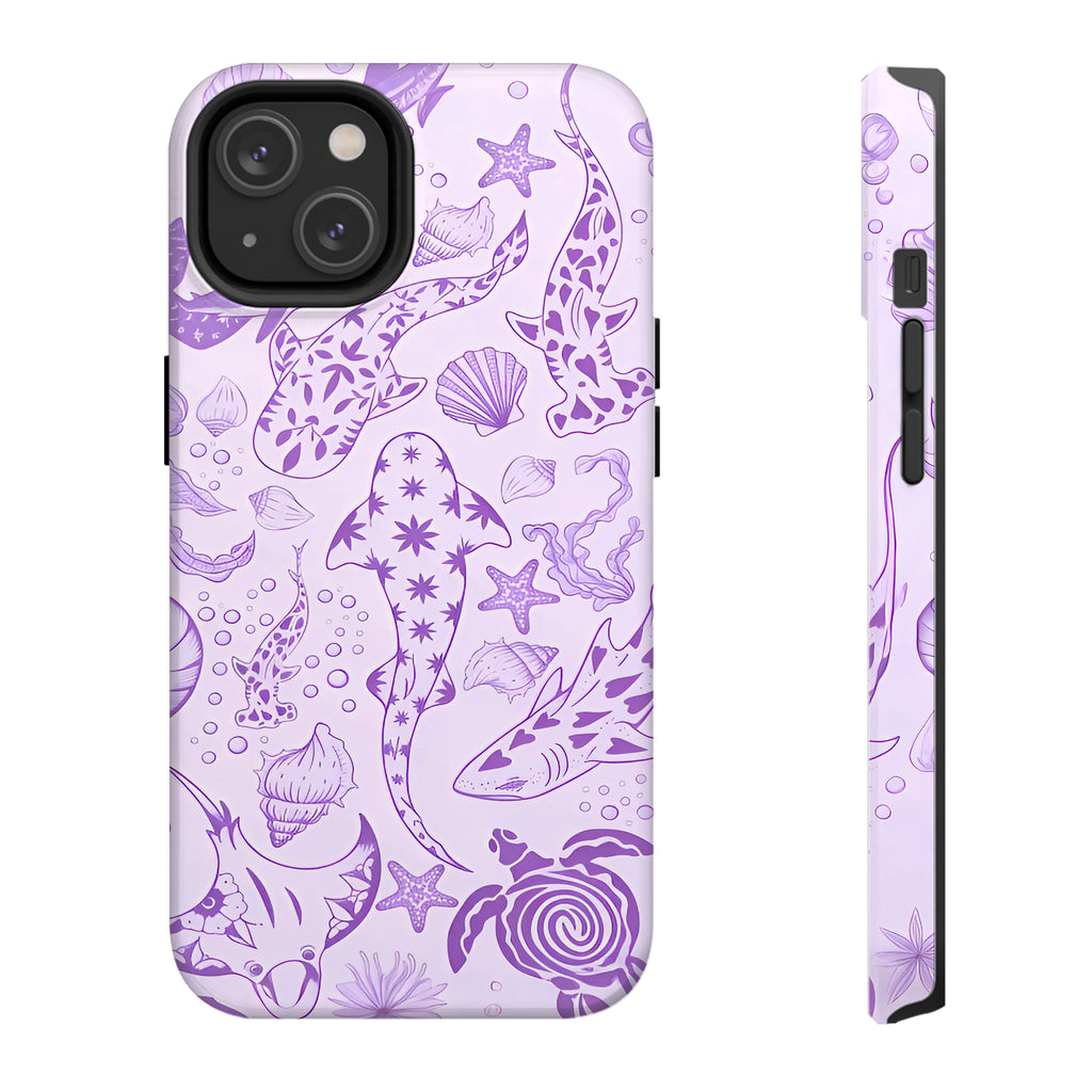 Purple Sea Creature Art iPhone Case | MagSafe Compatible