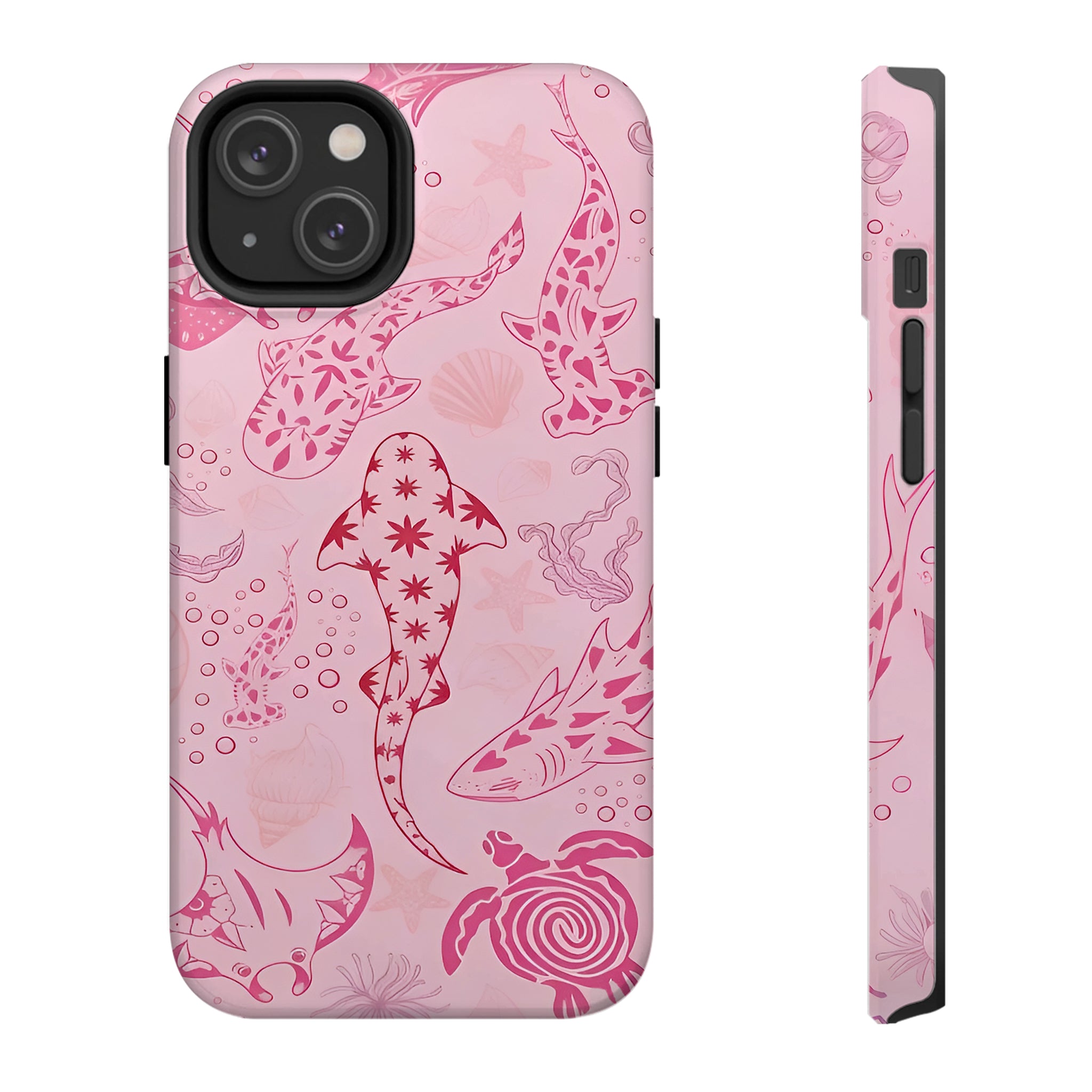Pink Sea Animal Art iPhone Case | MagSafe Compatible
