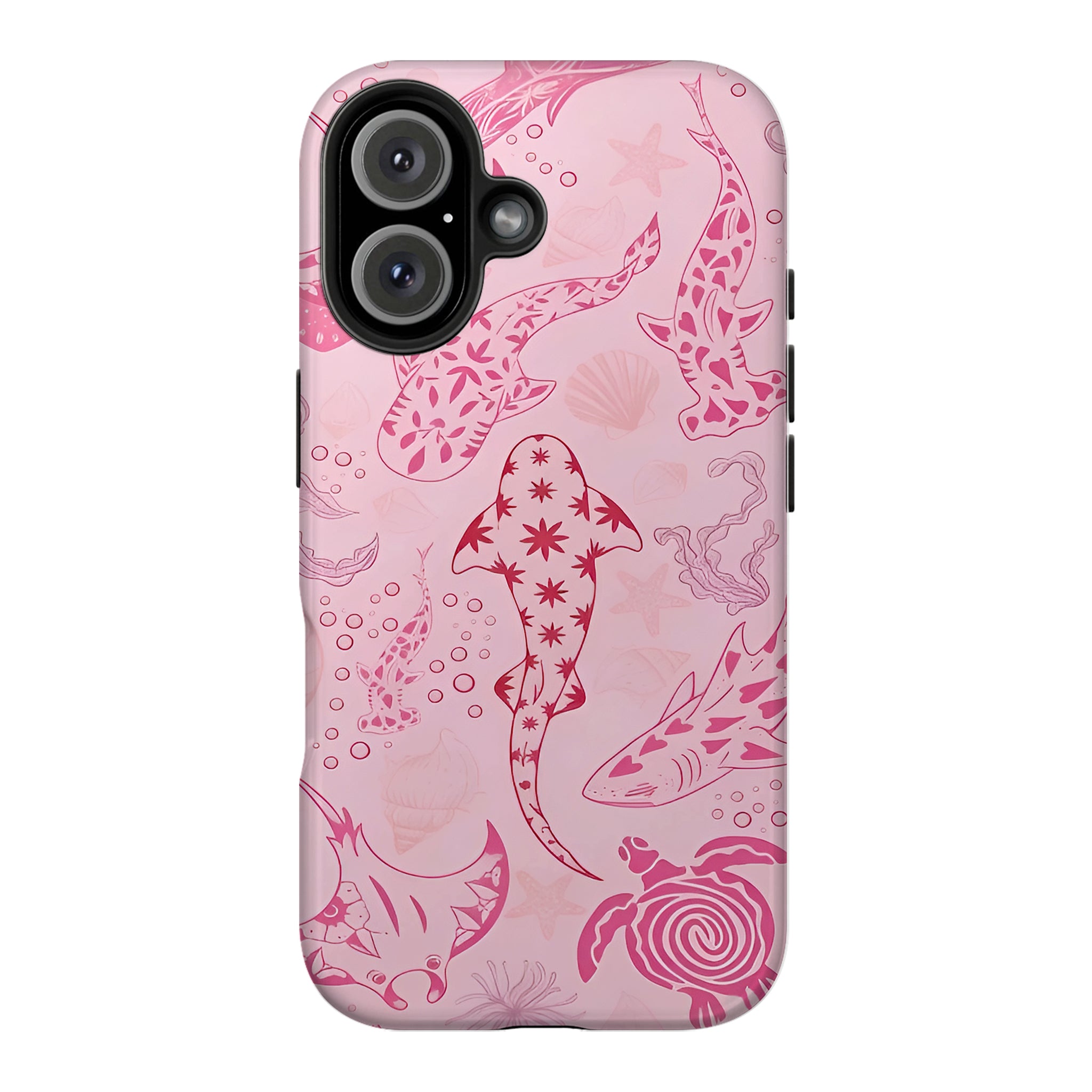 Pink Sea Animal Art iPhone Case | MagSafe Compatible