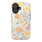 Luxury Colorful Retro Floral iPhone Case | MagSafe Compatible