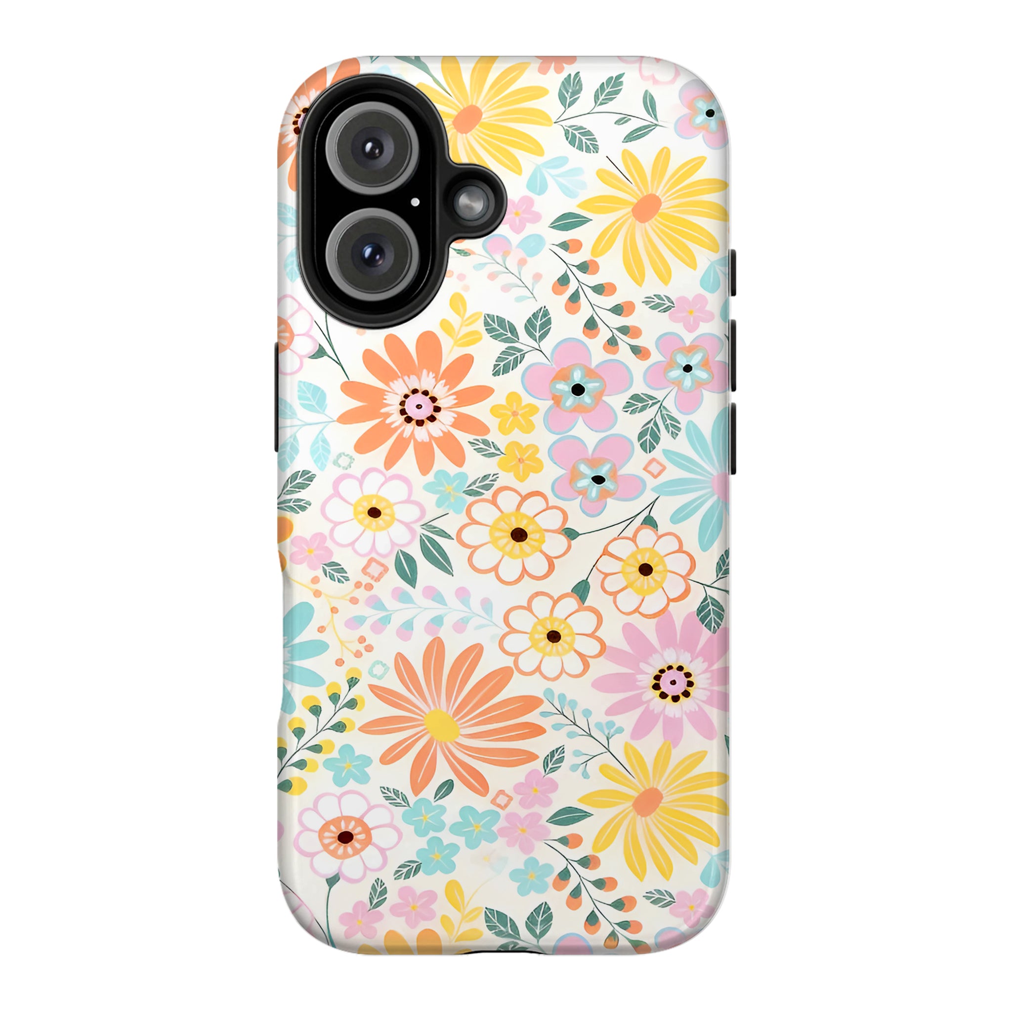 Luxury Colorful Retro Floral iPhone Case | MagSafe Compatible
