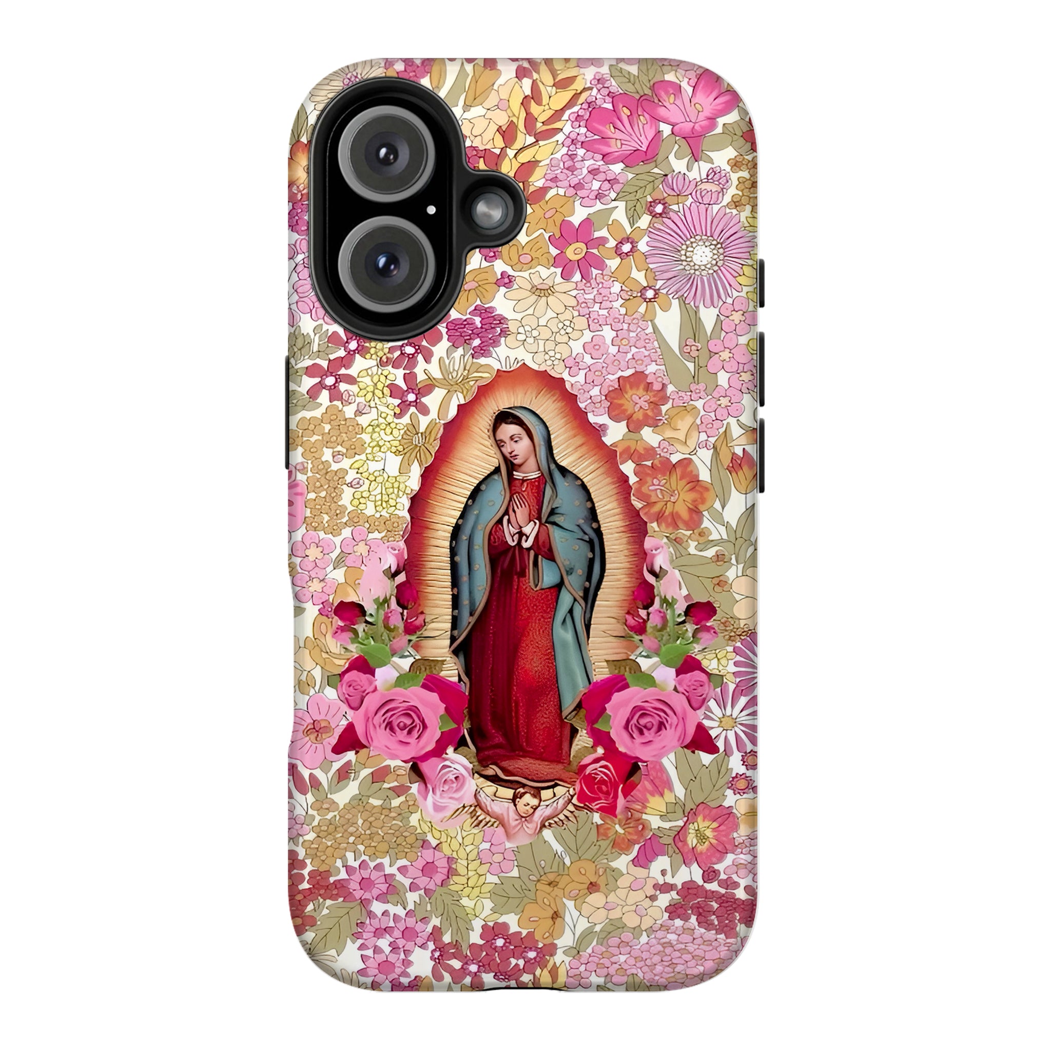 Our Lady of Guadalupe Floral Art iPhone Case | MagSafe Compatible