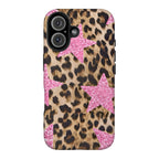 Leopard Glitter Star Art iPhone Case | MagSafe Compatible