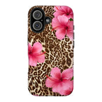 Leopard Hibiscus Art iPhone Case | MagSafe Compatible