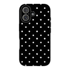 Black White Polka Dot Art iPhone Case | MagSafe Compatible