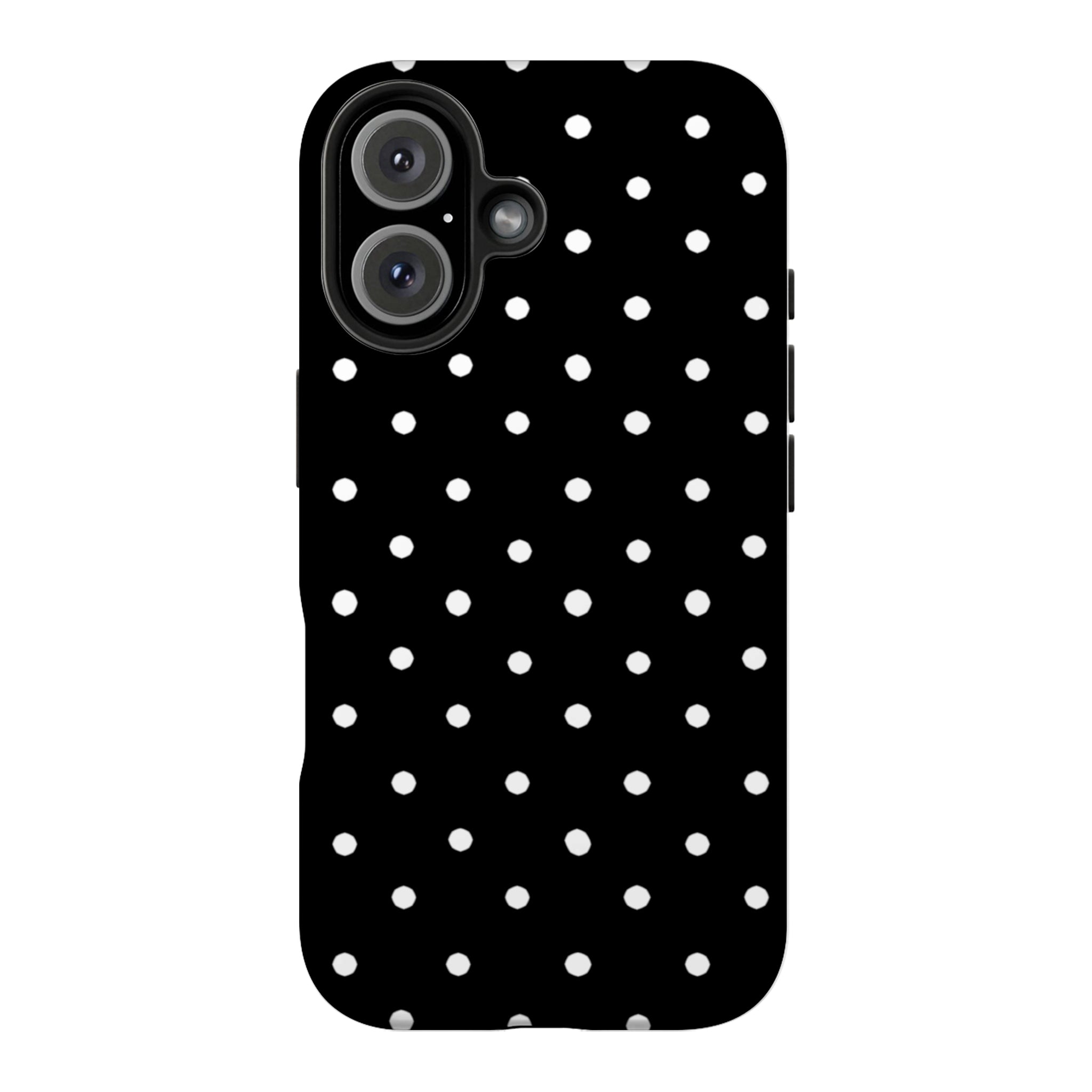 Black White Polka Dot Art iPhone Case | MagSafe Compatible