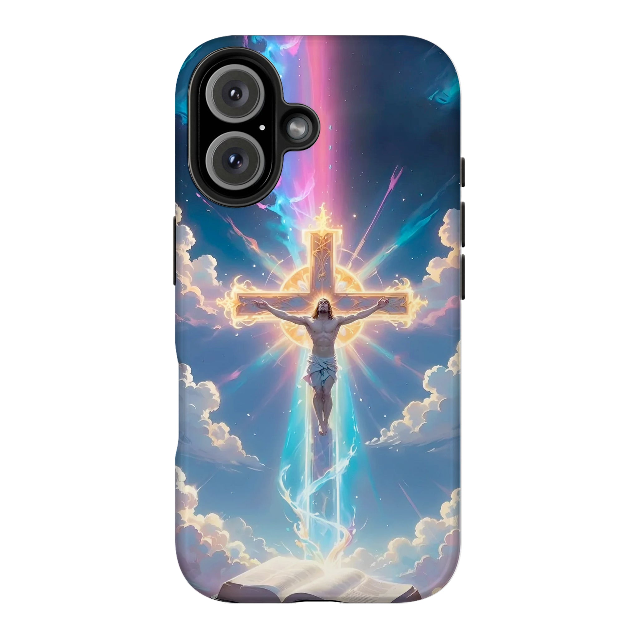 Jesus Crucifix Glowing Cross Art iPhone Case | MagSafe Compatible
