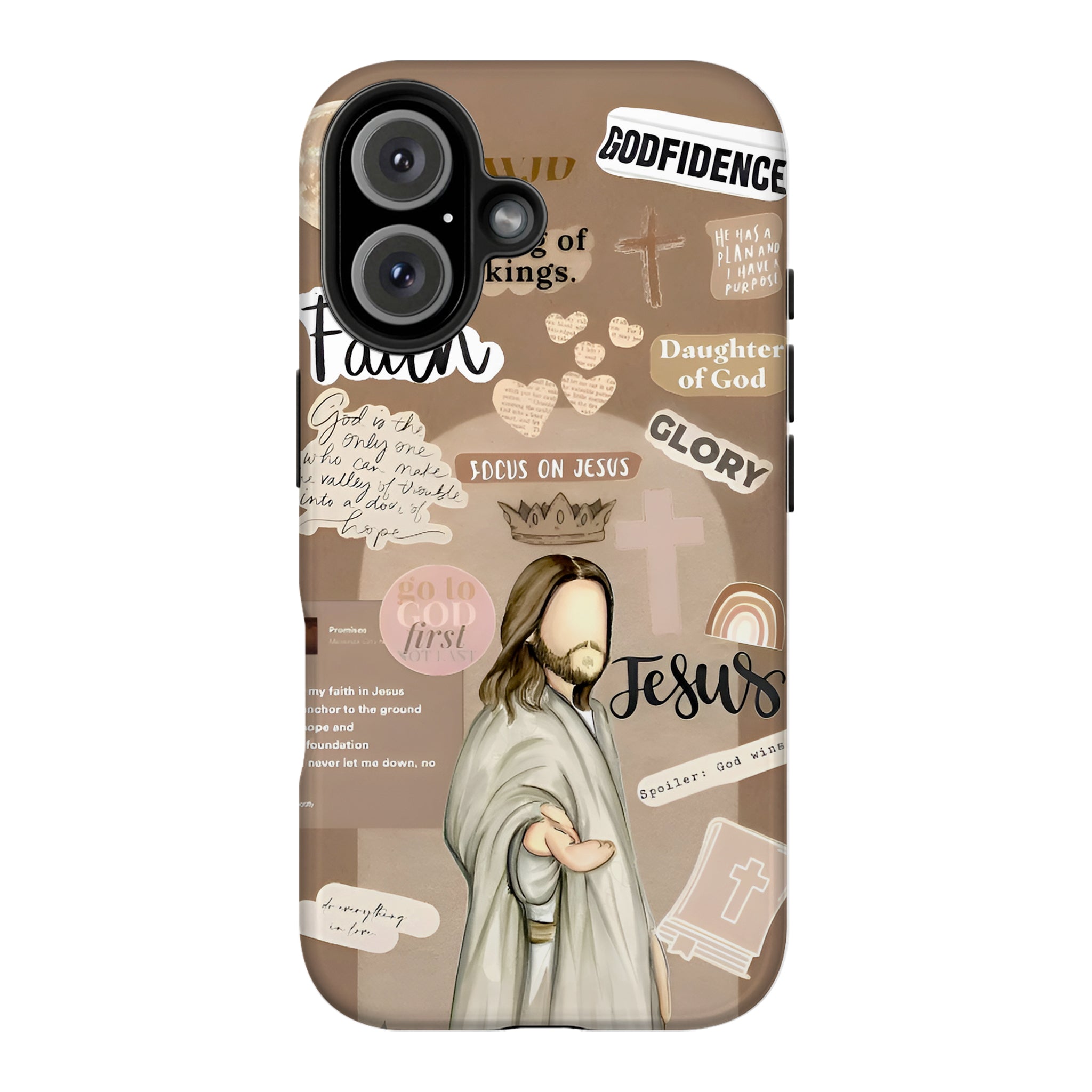 Jesus Faith Collage Art iPhone Case | MagSafe Compatible