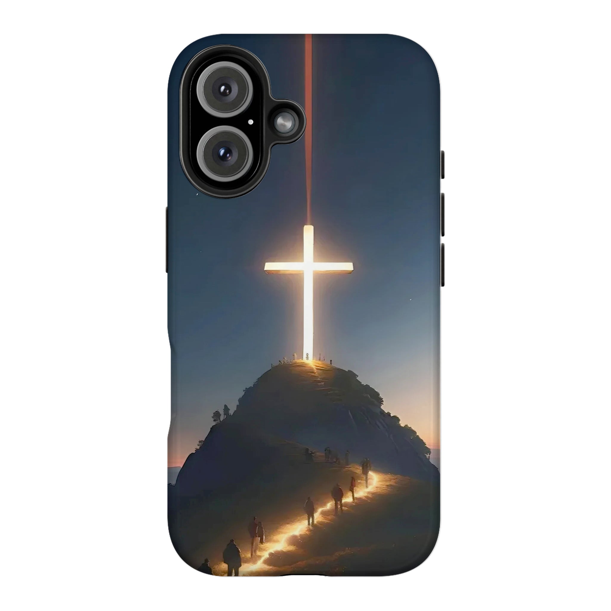 Mountain Cross Art iPhone Case | MagSafe Compatible