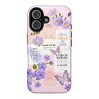 Floral Bible Quote Art iPhone Case | MagSafe Compatible