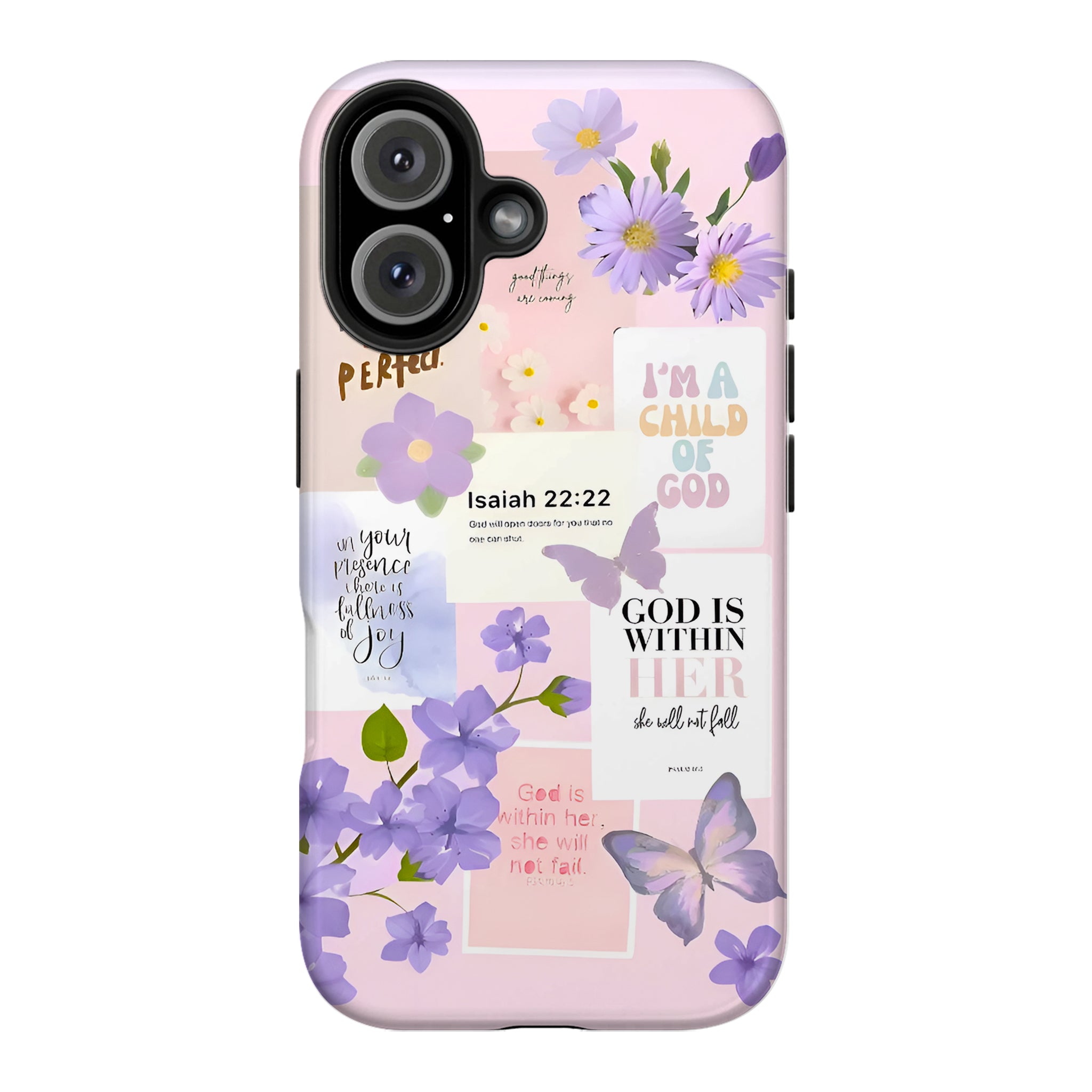 Floral Bible Quote Art iPhone Case | MagSafe Compatible