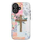 Patchwork Cross Art iPhone Case | MagSafe Compatible