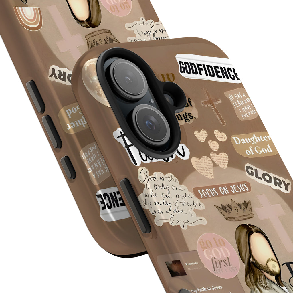 Jesus Faith Collage Art iPhone Case | MagSafe Compatible