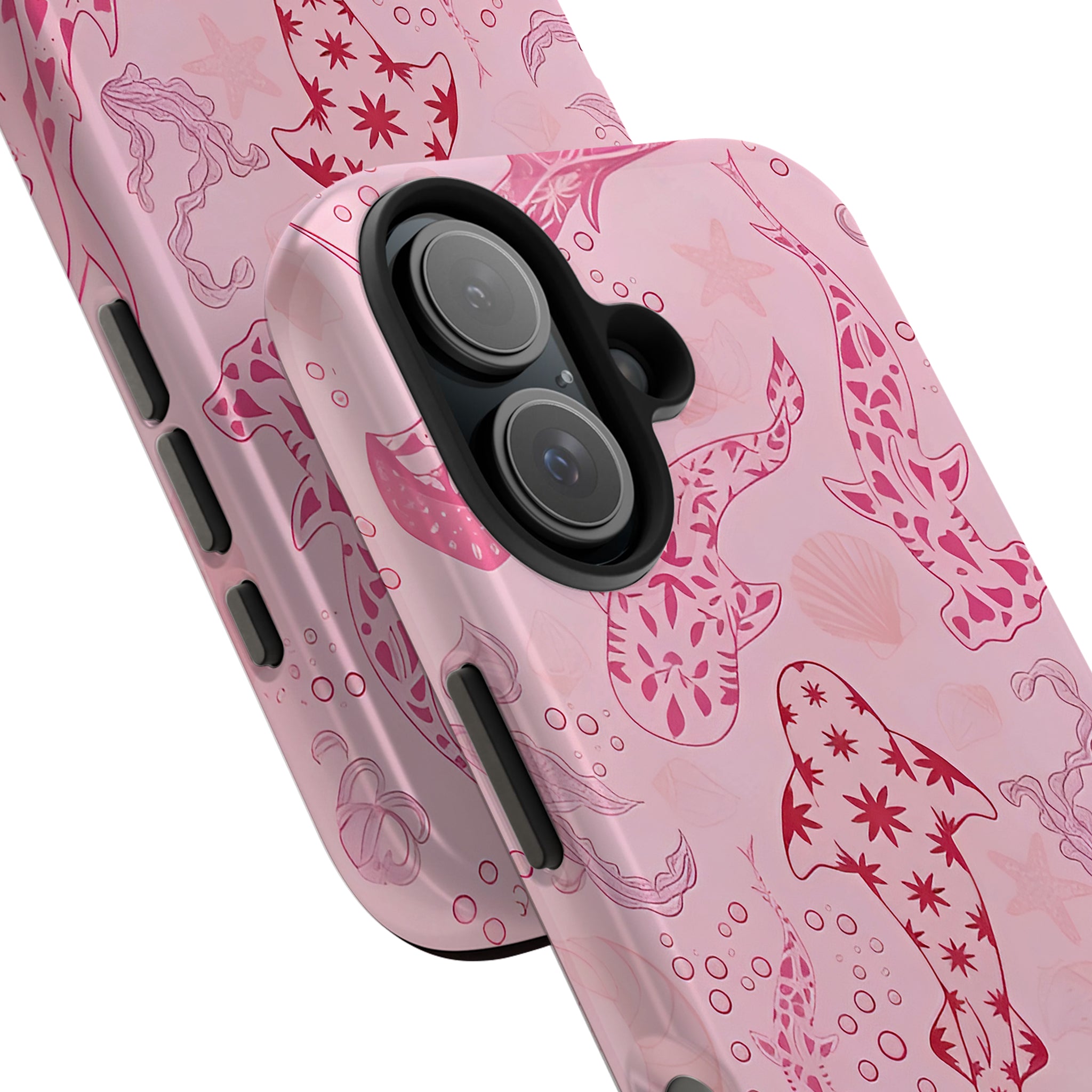 Pink Sea Animal Art iPhone Case | MagSafe Compatible