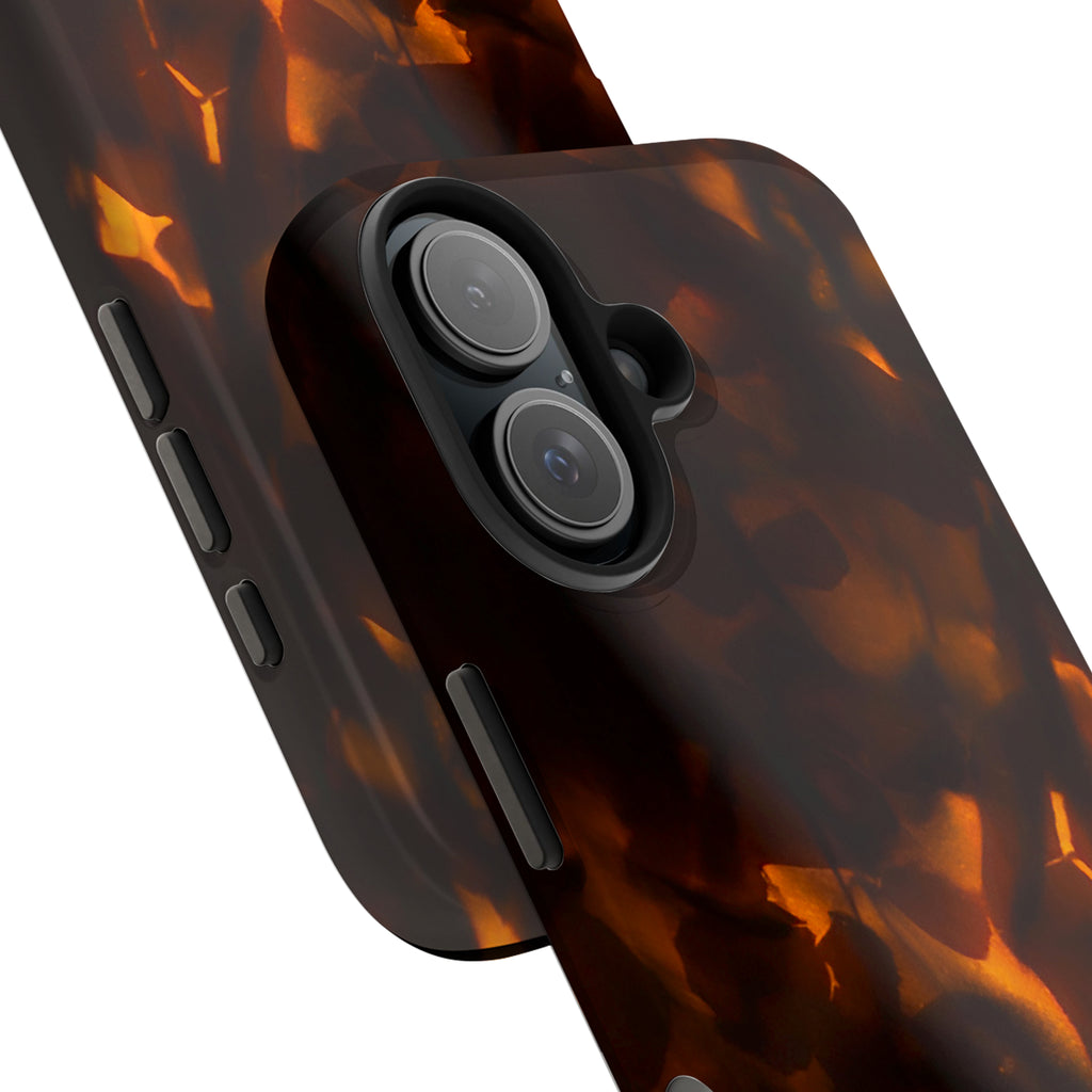 Tortoiseshell Amber Art iPhone Case | MagSafe Compatible